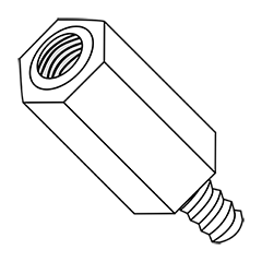 Hex Male-Female Standoffs, Nylon, ¼"