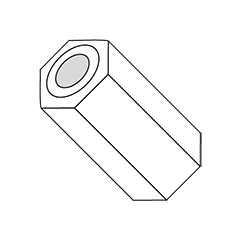 Hex Spacers, Nylon, 3/16"