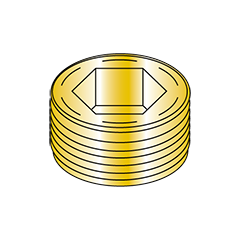 Pipe Plugs, Flush Seating, Brass