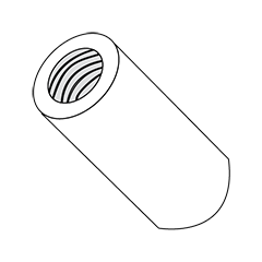 Round Standoffs, Nylon, ¼"