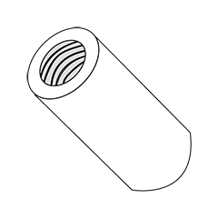 Round Standoffs, Nylon, 1/2"
